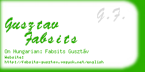 gusztav fabsits business card